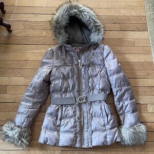 Juicy Couture vintage puffer coat with belt size small